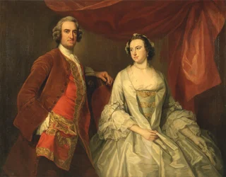 Un hombre y una mujer, posiblemente de la familia desaparecida, de Little Park House, Wickham, Hampshire